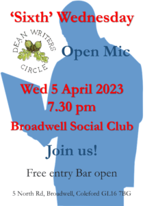 Poster with details  7.30 pm Apr 5 Broadwell Social Club